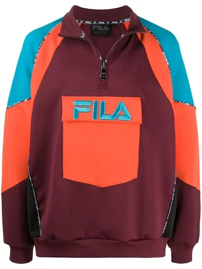 Fila Gia Half-zip Sweatshirt In Red