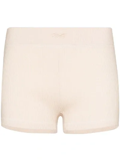 Reebok Ribbed Knit Shorts In Neutrals