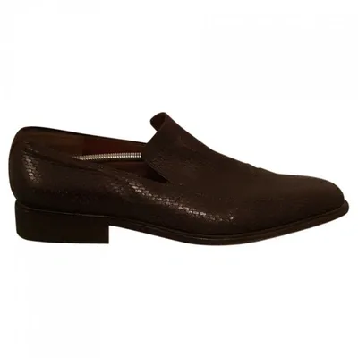 Pre-owned Fratelli Rossetti Leather Flats In Brown