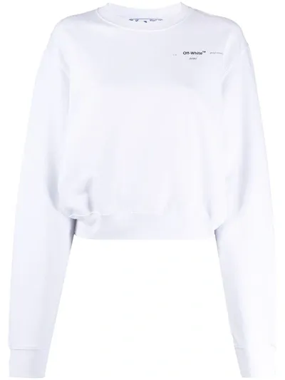 Off-white Meteor Palette Cropped Sweatshirt In White