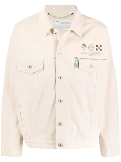 Off-white Arrows-print Jacket In Neutrals