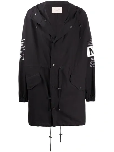 Buscemi Ny Print Parka Coat In Black