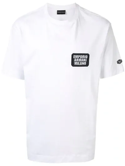 Emporio Armani Logo Print T-shirt In White