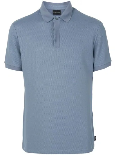 Emporio Armani Solid-color Polo Shirt In Blue