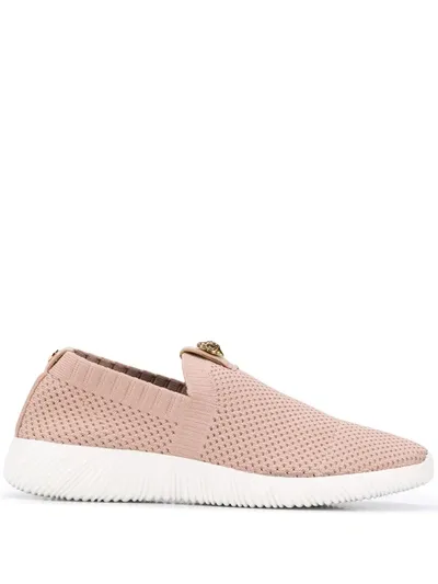 Kurt Geiger Lorna Logo-embellished Knitted Trainers In Pink