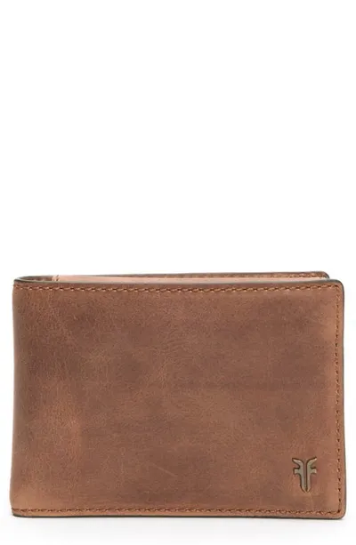 Frye Holden Leather Passcase Wallet In Whiskey