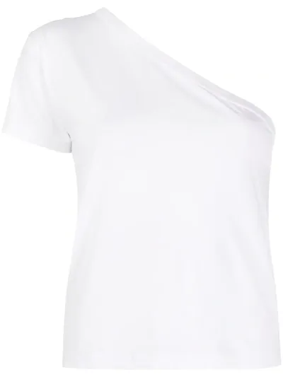 Aries White One-shoulder T-shirt