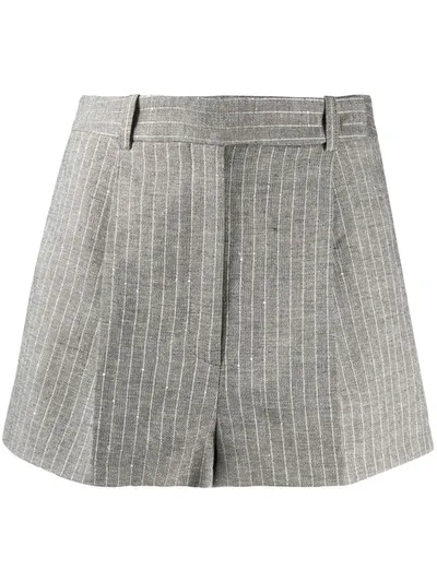 Ermanno Scervino Pinstriped Tailored Shorts In Grey