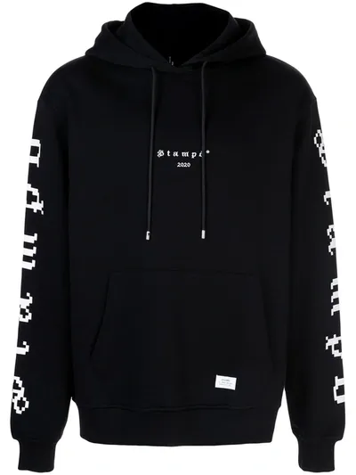 Stampd Digital-print Cotton Hoodie In Black