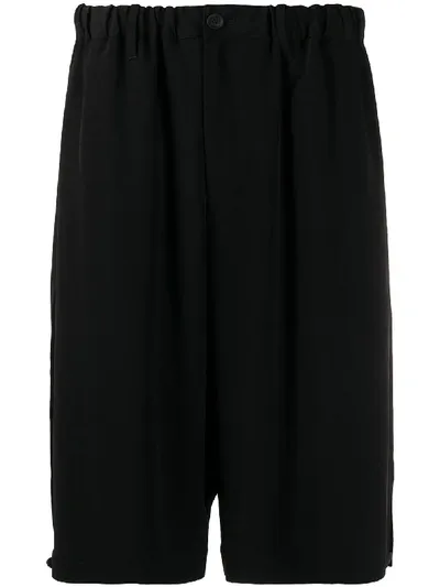 Yohji Yamamoto Drop-crotch Lightweight Shorts In Black