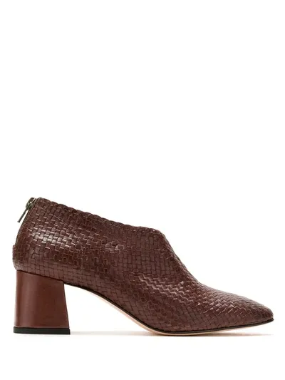 Sarah Chofakian Tressê Ankle Boots In Brown