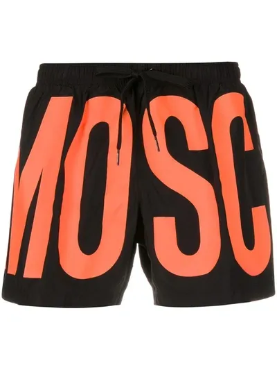 Moschino Badeshorts Mit Logo In Black