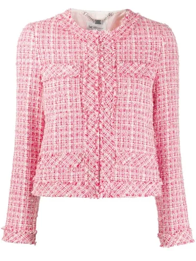 Be Blumarine Boucl&amp;eacute; Jacket In Pink