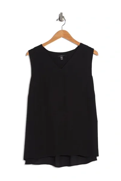 T Tahari Edie Sleeveless V-neck Top - Exclusive In Black