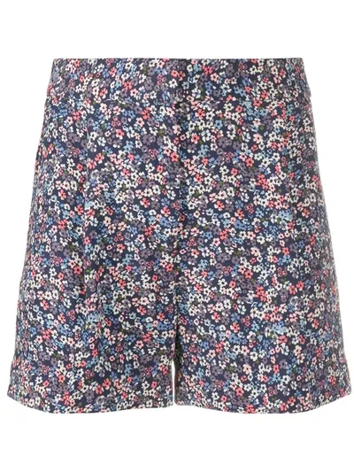 Michael Michael Kors Printed High Waist Shorts In Multicolor