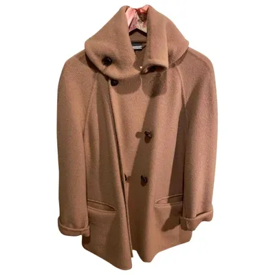 Pre-owned Alexander Mcqueen Cashmere Coat In Camel