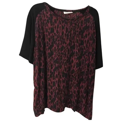 Pre-owned Ganni Burgundy Cotton Top