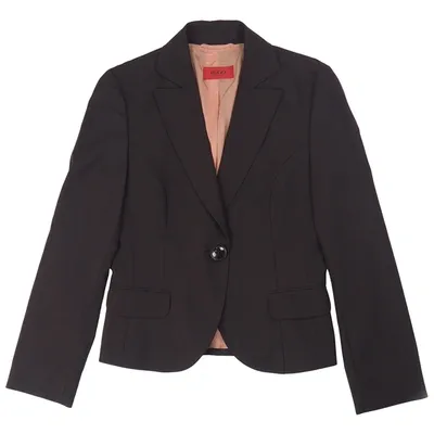 Pre-owned Hugo Boss Wool Blazer In Brown