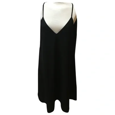 Pre-owned Loewe Wool Mid-length Dress In Black