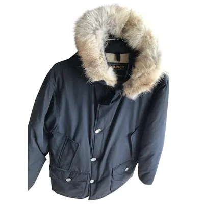 Pre-owned Woolrich Wool Parka In Black