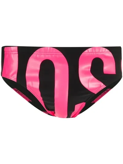 Moschino Oversized Logo Swimming Trunks In 5206