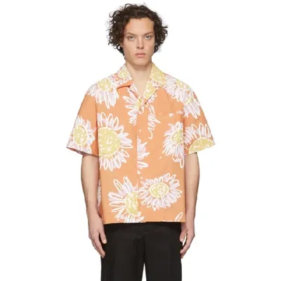 Jacquemus Jean Floral-print Cotton-poplin Shirt In Orange,white,yellow