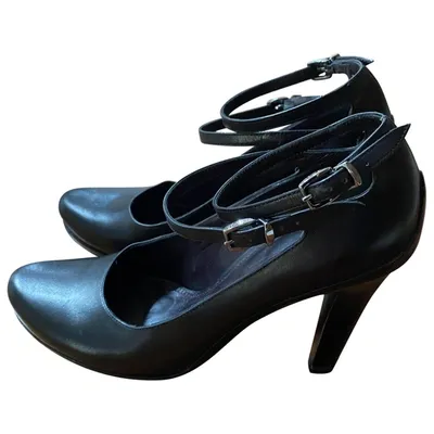 Pre-owned Jil Sander Leather Heels In Black