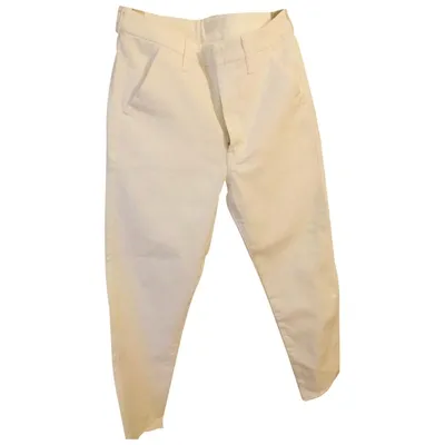 Pre-owned Mother Mslim Jeans In White