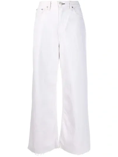 Rag & Bone Denim Cropped Jeans In White