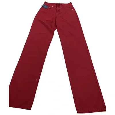 Pre-owned Valentino Slim Jean In Red