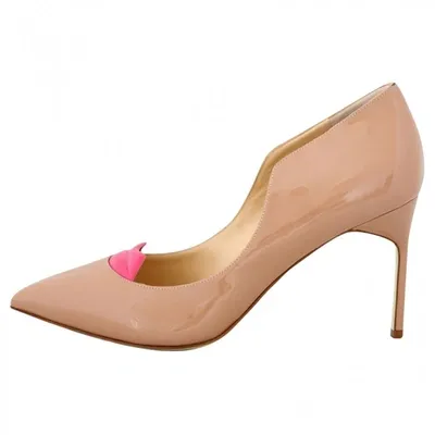 Pre-owned Giannico Patent Leather Heels In Pink