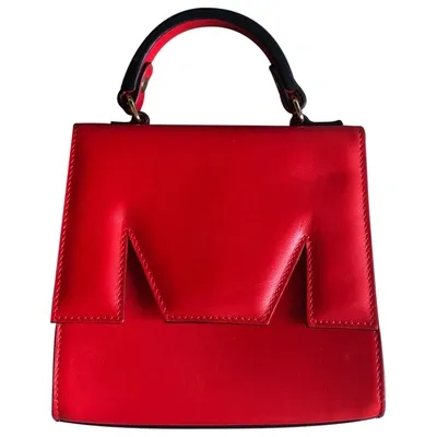 Pre-owned Msgm Leather Handbag In Red