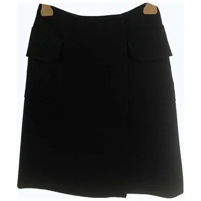 Pre-owned Miu Miu Mid-length Skirt In Black