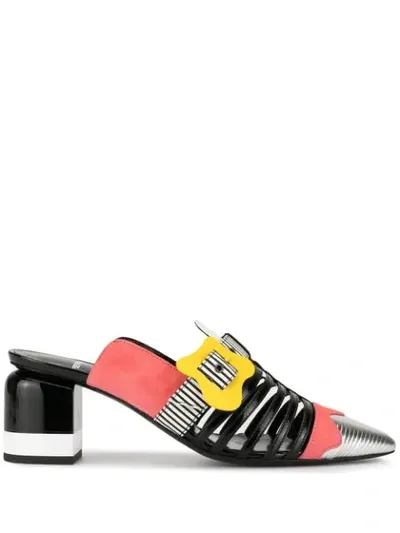 Pierre Hardy Alchimia Block Heel Mules In Multicolour