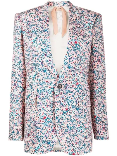 N°21 Floral-print Blazer In Stampa Fdo Rosa (pink)