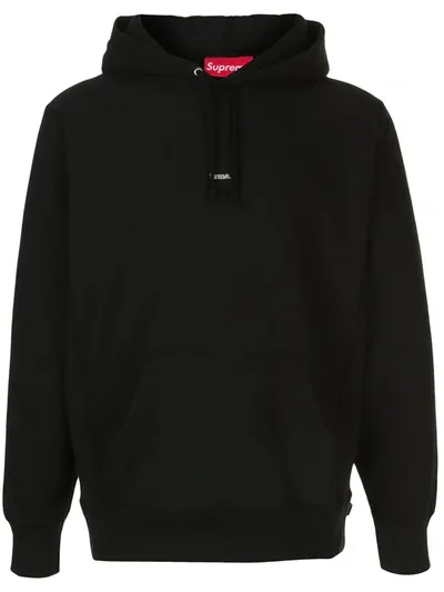 Supreme Micro Logo Hoodie In Black