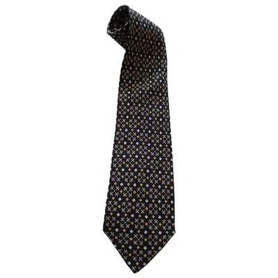 Pre-owned Brioni Silk Tie In Black