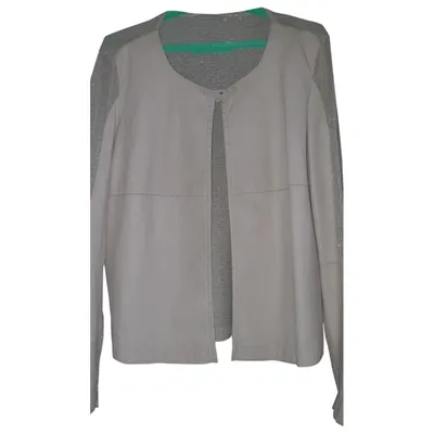 Pre-owned Fabiana Filippi Leather Cardigan In Gold