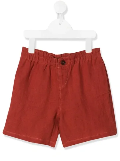 Caramel Kids' Barbican Bermuda Shorts In Brick Red