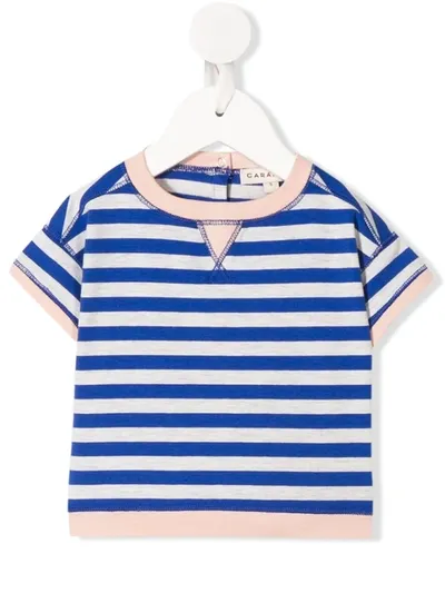 Caramel Babies' Balham Striped T-shirt In Blue