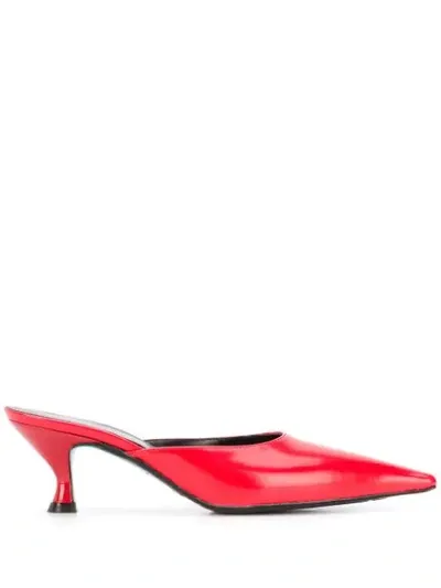 Kwaidan Editions Pointed Toe Mules In Red