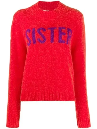 Chinti & Parker Red Sister Alpaca-wool Sweater