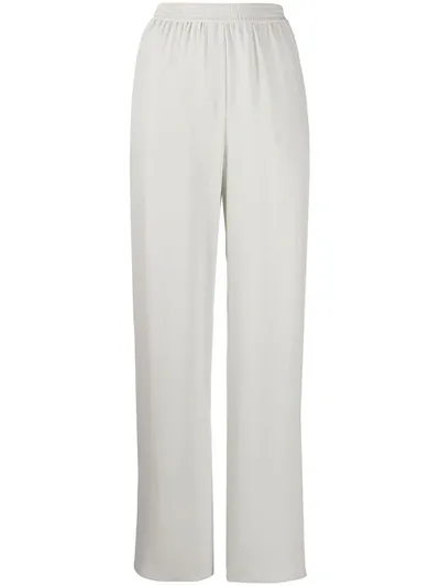 Emporio Armani Flared Style Trousers In Grey