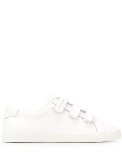 Saint Laurent Andy Leather Sneakers In White