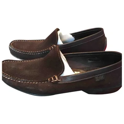 Pre-owned Paraboot Velvet Flats In Brown