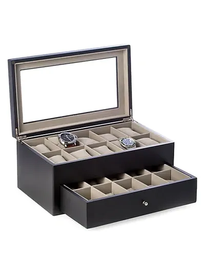 Bey-berk Men's Wooden Watch Box In Black