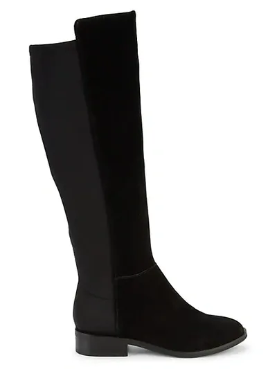 Saks Fifth Avenue Women's Harrah Mixed-media Tall Boots In Black