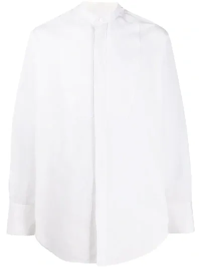 Jil Sander Oversized Smoking Shirt In White