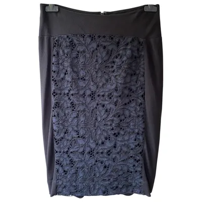 Pre-owned Diane Von Furstenberg Mid-length Skirt In Black