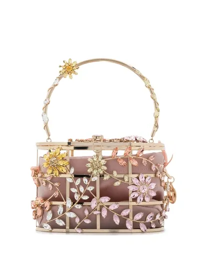 Rosantica Holli Sofia Crystal-embellished Top Handle Bag In Gold